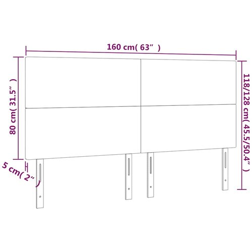  LED uzglavlje tamnozeleno 160x5x118/128 cm bar&amp;scaron;unasto Slike
