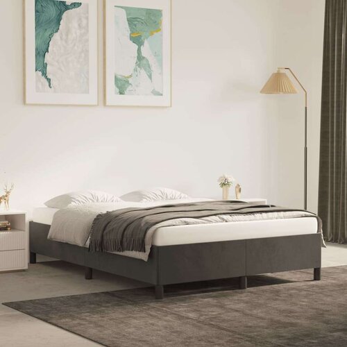  Posteljni okvir temno siv 140x200 cm žamet, (20723316) Slike