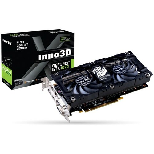 Inno3d GeForce GTX1070 TWIN X2 V3 8GB DDR5, HDMI/DVI-D/DP/256bit N1070-2SDV-P5DS grafička kartica Slike