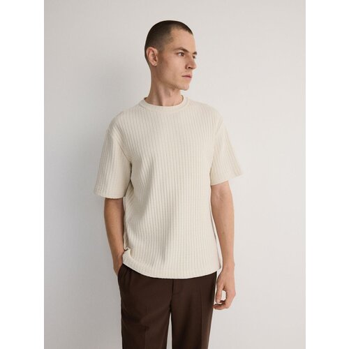 Reserved rebrasta majica comfort fit - ebenovina Cene