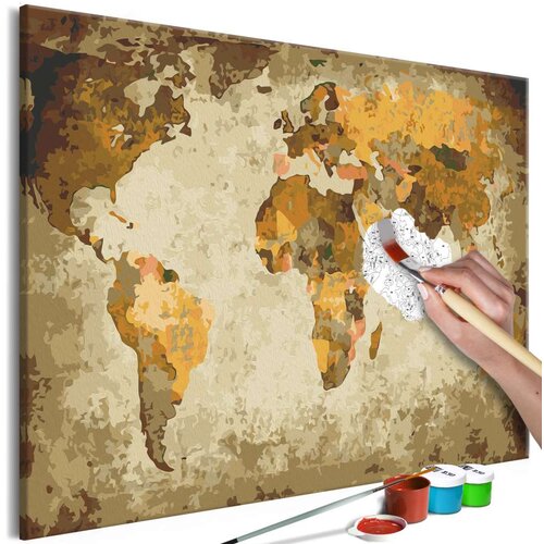  Slika za samostalno slikanje - Brown World Map 60x40 Cijene