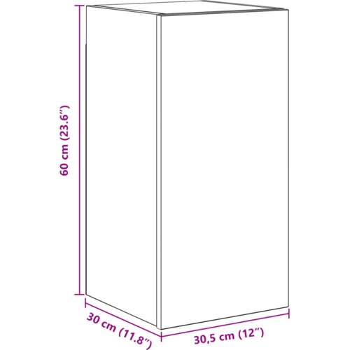 VidaXL TV Kabinet za Zid s policom s pohranom s vratima 4 pcs Crni hrast Konstruirano drvo Slike