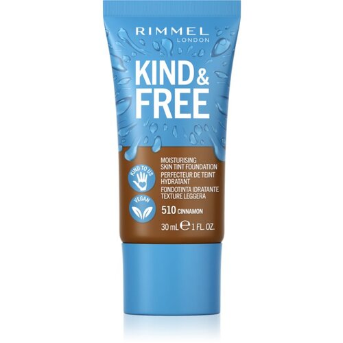 Rimmel London Kind &amp;amp; Free Moisturising Skin Tint lahki vlažilni tekoči puder odtenek 510 Cinnamon 30 ml Slike