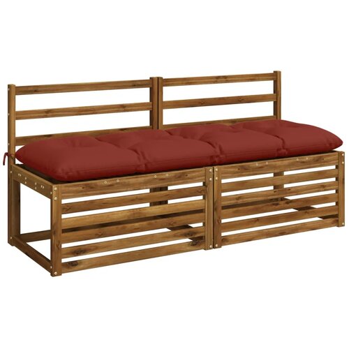  Jastučići za klupe VIANEN 2 kom. 100% poliester Crvena - Crvena 150 x 50 x 12 cm Slike