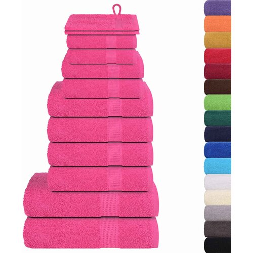  Set ručnika FROGN od 12 dijelova ružičaste boje 360 g/m&amp;sup2; Slike