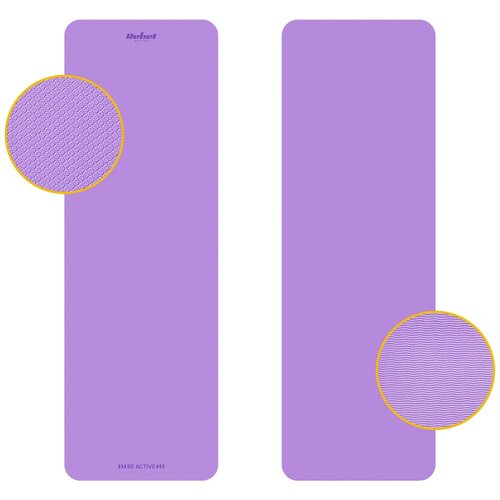 Rebel ACTIVE Strunjača prostirka za jogu, pilates i fitnes, 183x61cm debljina 1cm TPE ljubičasta RBA-3158-PU Slike