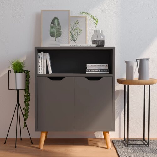 VidaXL Komoda siva 60x30x72 cm iverna plo&amp;scaron;ča Slike