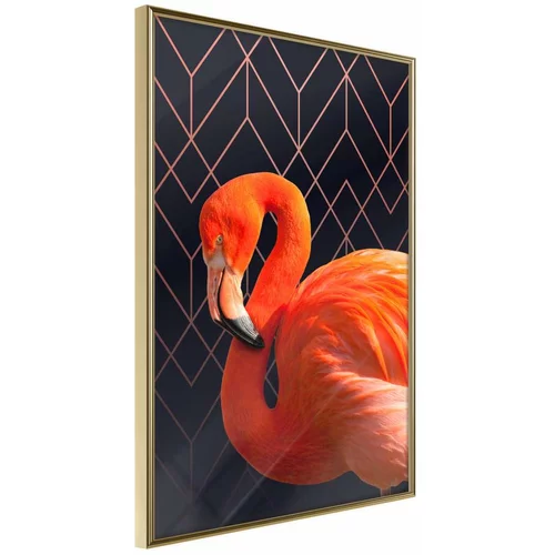  Poster - Orange Flamingo 30x45