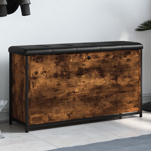  The Living Store Klop za čevlje s preklopnim predalom dimljen hrast 102x32x56 cm - Klop Za Čevlje, (21448413) Cene