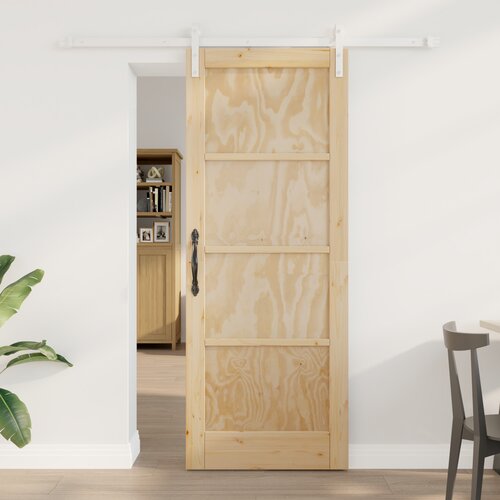 vidaXL Drsna vrata z kompletnim priborom 78x202 cm iz trdnega borovega lesa, Notranja vrata 'ORKDAL'78x202x4 cm iz trdnega borovega lesa Cene