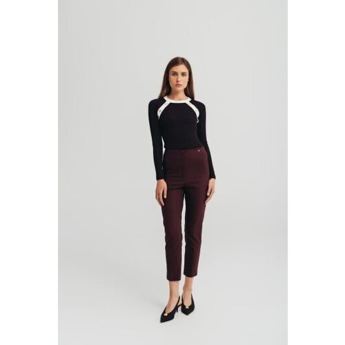 Legendww zenske bordo elegantne pantalone visokog struka Cene