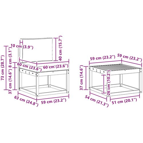  Set vanjskih sofa 5 kom. Bijela i antracit Slike