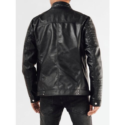DStreet Men's Black Leather Jacket Cijene