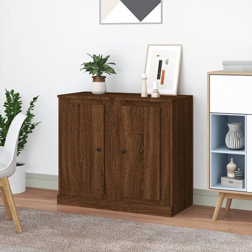  Komoda 2 kom boja hrasta 37,5x35,5x67,5 cm konstruirano drvo Cijene