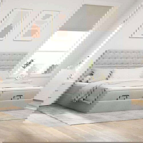 vidaXL Okvir kreveta s madracima svijetlosivi 160x200cm baršunasti Cene