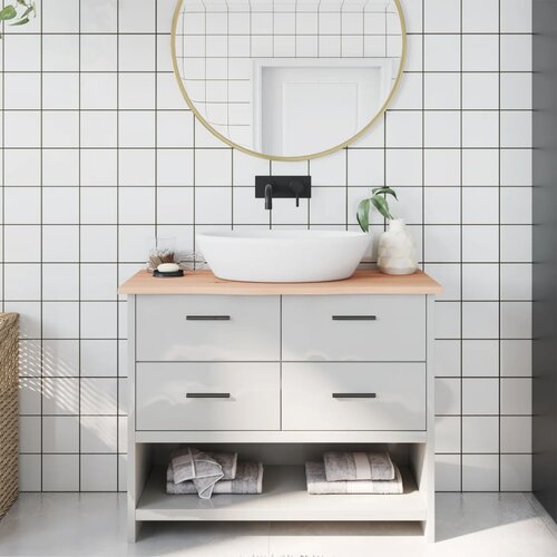 VidaXL Kopalni&amp;scaron;ki pult 100x30x2 cm neobdelan trden les Slike