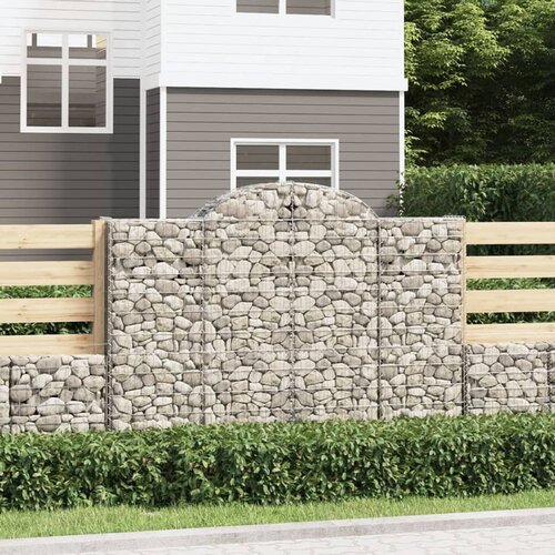  Obokane gabion košare 2 kosa 200x30x140/160 cm pocinkano železo Cene
