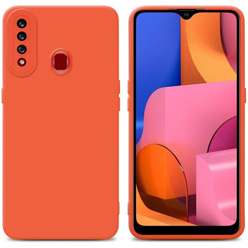 Cadorabo Ohi&scaron;je, združljiv s Samsungom v tekočini Orange - Za&scaron;čitni pokrov iz fleksibilnega silikona TPU, (20603026) Cene