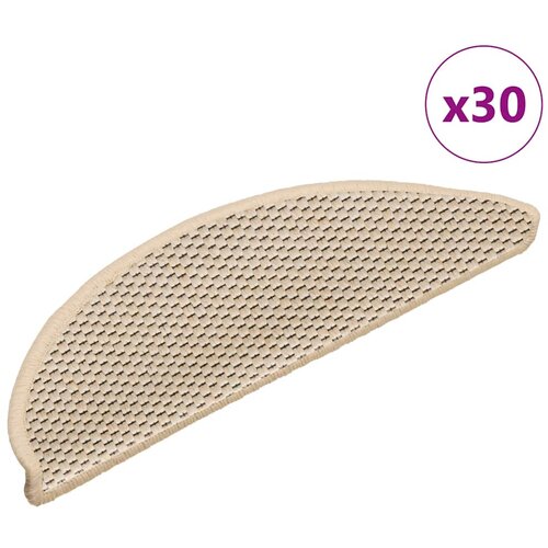 vidaXL Samolepilne preproge za stopnice sisal 30 kos 56x17x3 cm berber Cene