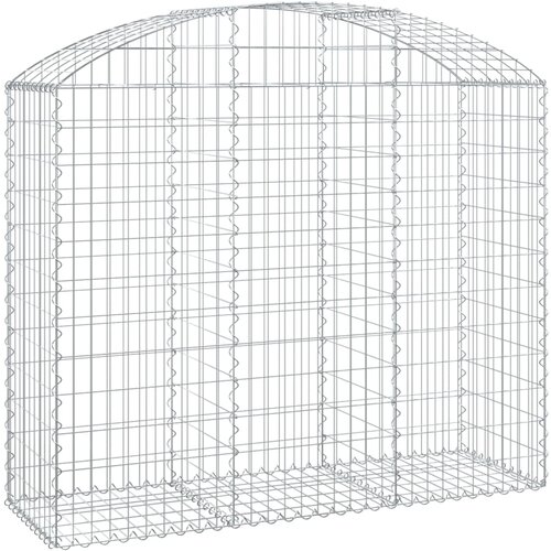 vidaXL Obokana gabionska košara 150x50x120/140 cm pocinkano železo, (20757660) Cene