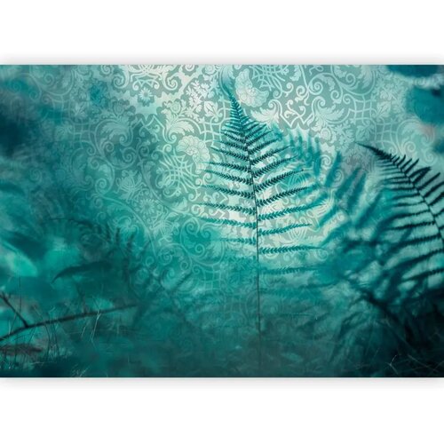  Foto tapeta - In a forest retreat - abstract composition with ferns and patterns 500x350 Slike