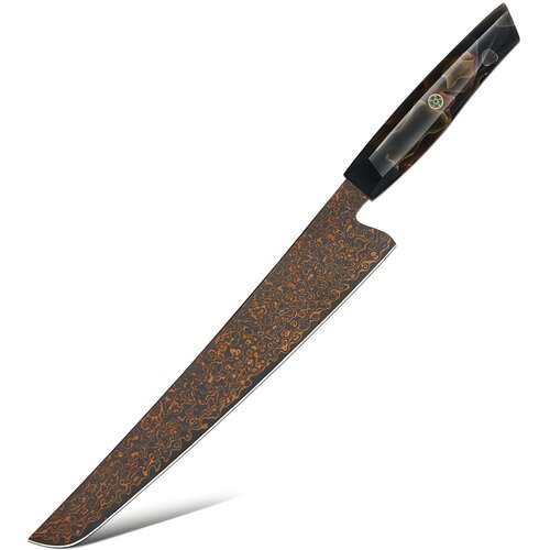 IZMAEL Damaskasti kuhinjski nož KU-37390 - Slicer / Crna / Smeđa Cijene