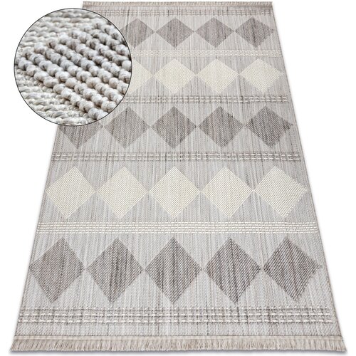 RugsX Preproge Preproga NANO EO61A Diamanti, petlja, ravno tkana 180x270 cm Siva Cene