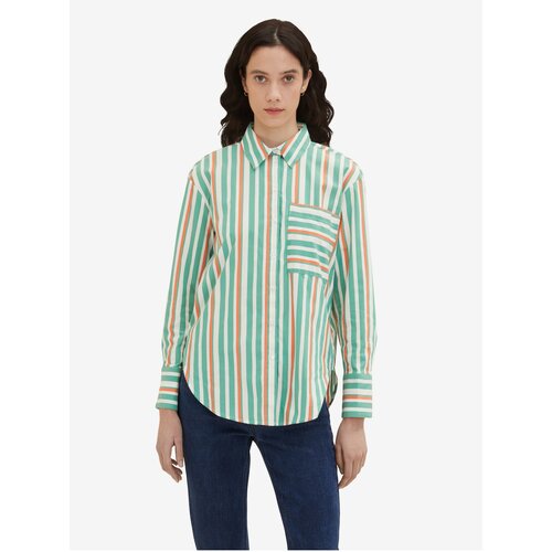 Tom Tailor Light Green Ladies Striped Shirt - Women Cijene