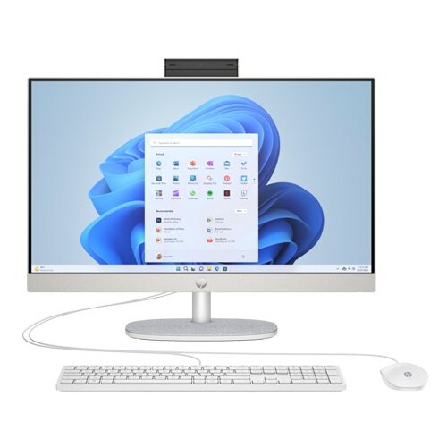 HP all-in-one 24-cr0009ny,AMD ryzen 5 7520U,16GB ram onboard,512GB pcie nvme M.2 SSD,23.8&amp;quot; ips ag fhd 1920x1080,AMDRadeon Graphics,510SP white wireless Kbd+Mouse,1 usb-c 3.1,2 usb-a 3.1,2 usb-a 2.0,HDMI-out 1.4,RJ-45,BT 5.3,FreeDOS,YU,Shell white,2yw Slike