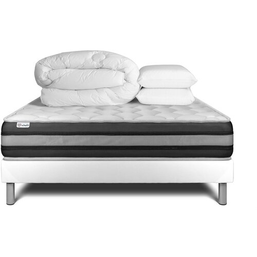 VITALIT Kompletni paket za posteljo - Vzmetnica 160x200 cm + vzmetnica z letvami (v kompletu) + 2 vzglavnika + odeja - Vitalspring Zen, (21614358) Cene