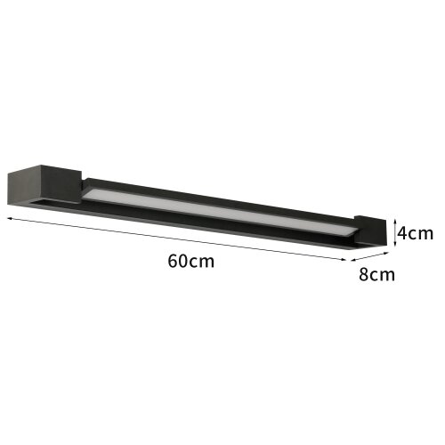  Brilagi-LED Kupatilsko osvetljenje za ogledalo AQUA LINE LED/18W/230V 60 cm IP44 crno Slike