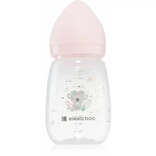Kikka Boo Savanna Anti-colic Baby Bottle bočica za bebe 3 m+ Pink 260 ml