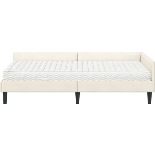  Kutni krevetni okvir s madracem Ostalo 2 pcs Krema Bar&amp;scaron;un Slike