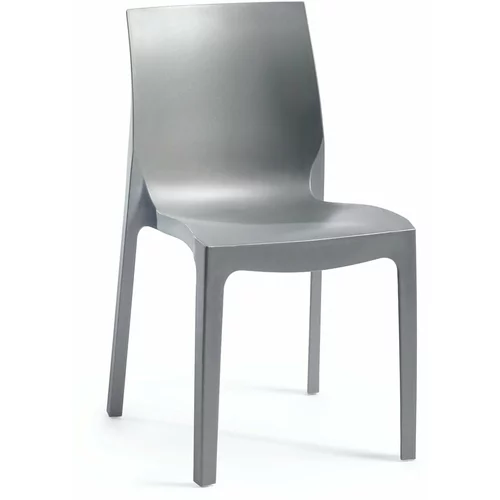 Rojaplast Siva plastična vrtna stolica Emma -
