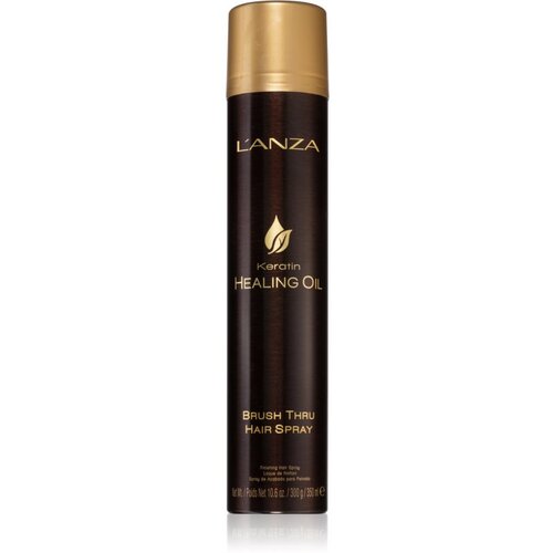 L&amp;#039;anza Keratin Healing Oil Brush Thru Spray za&amp;scaron;čitno pr&amp;scaron;ilo za naravno fiksacijo in sijaj las 350 ml Slike