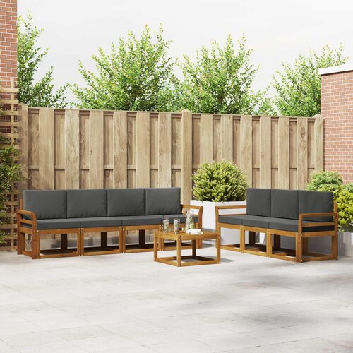  Set vanjskih sofa 8 kom. Prirodna i antracit Cene