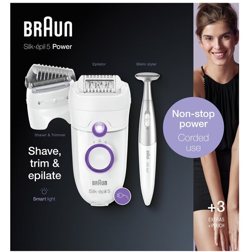 Braun Silk-&eacute;pil 5 825 Power 28 tweezers White, Purple Cijene