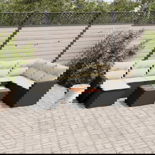 vidaXL 8-dijelni set vrtnih sofa od poliratana s jastucima crni Cijene