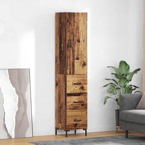 vidaXL Highboard Staro drvo 69,5 x 34 x 180 cm Konstruirano drvo Cijene