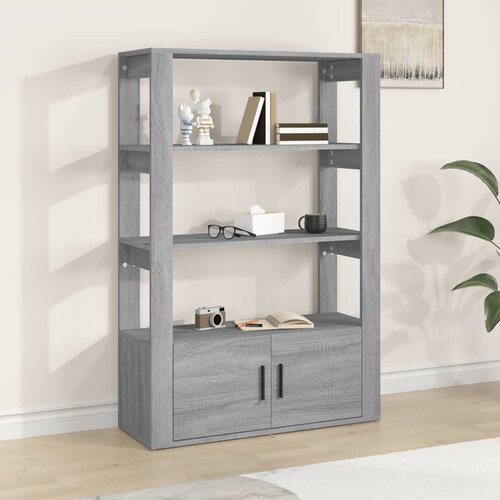 vidaXL Komoda siva sonoma 80x30x119,5 cm inženirski les Cene