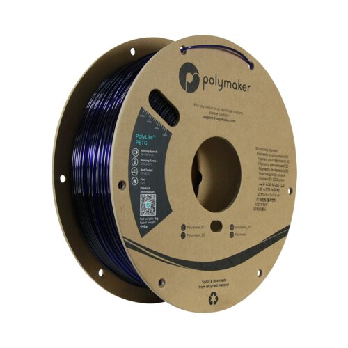 Polymaker PolyLite PETG Translucent Blue Slike
