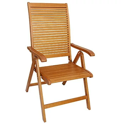 SUNFUN Diana Sklopiva stolica s pozicijama (69 cm, Drvo, Prirodno smeđe boje)