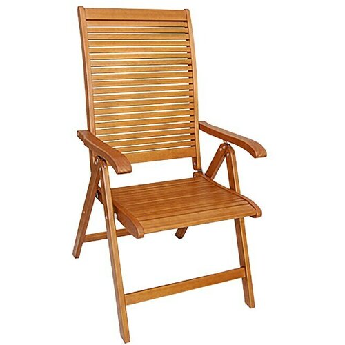 SUNFUN Diana Sklopiva stolica s pozicijama (69 cm, Drvo, Prirodno smeđe boje) Slike