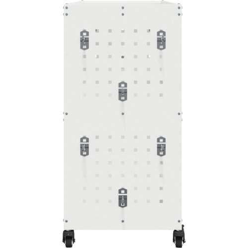 VidaXL Količar za alate s policom s kotačem s pohranom bijelo 75 x 35 x 73 cm Slike