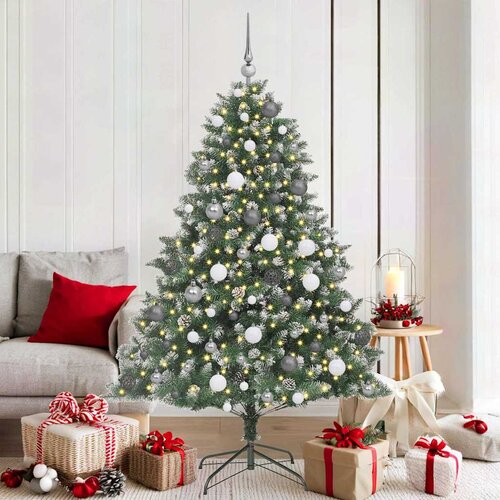 vidaXL Umestno božično drevo med 300 LED Zelena 126 x 126 x 180 cm Cene