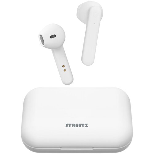 Streetz True Wireless Stereo slu&scaron;alice s kući&scaron;tem za punjenje, polu-in-ear, BT 5, mat bijele Cijene