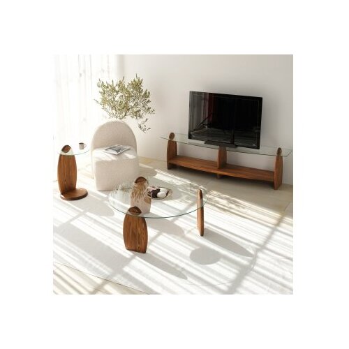 Hanah home surf - chesnut, transparent chesnuttransparent side table Cene