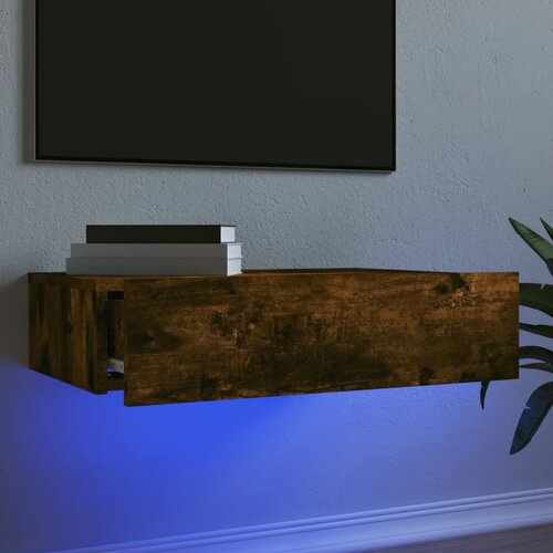 TV ormarić s LED svjetlima boja dimljenog hrasta 60x35x15,5 cm Cene
