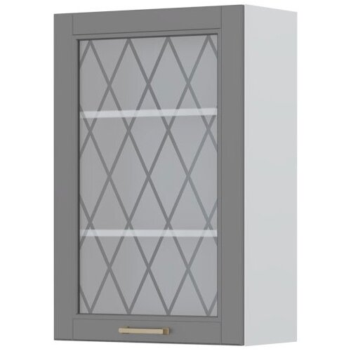 Jela VISOKI VISEI ELEMENT ZA KUHINJO TARA S STEKLENIMI VRATCI V9-60-1KS -Grafit mat lak Slike