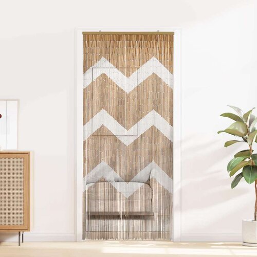  Zavjesa za vrata protiv muha višebojna 200 x 90 cm Bambus - 90 x 200 cm Valoviti uzorak Cene